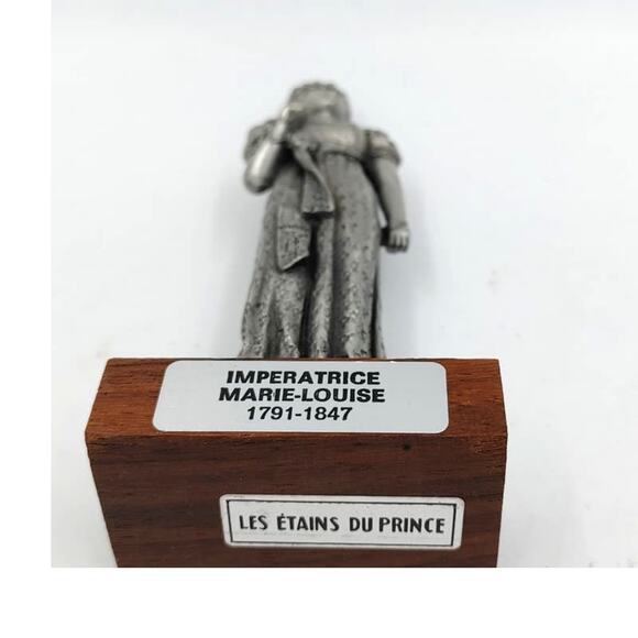 Les Etains du Prince Imperatrice Marie Louise Pewter Figurine wooden base - Picture 3 of 3